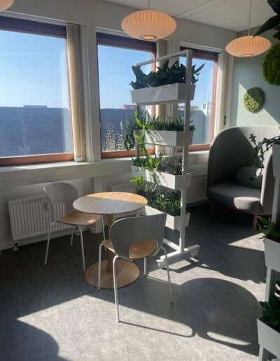 Anne Berg Indretning, venteværelse, sundhedens hus, før og efter, annebergindretning.dk